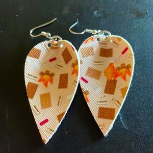 S’mores Faux Leather Earrings